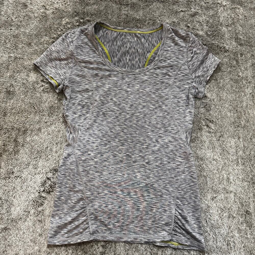 Athleta Pop Spacedye Tee Women's Small Heathered Gray